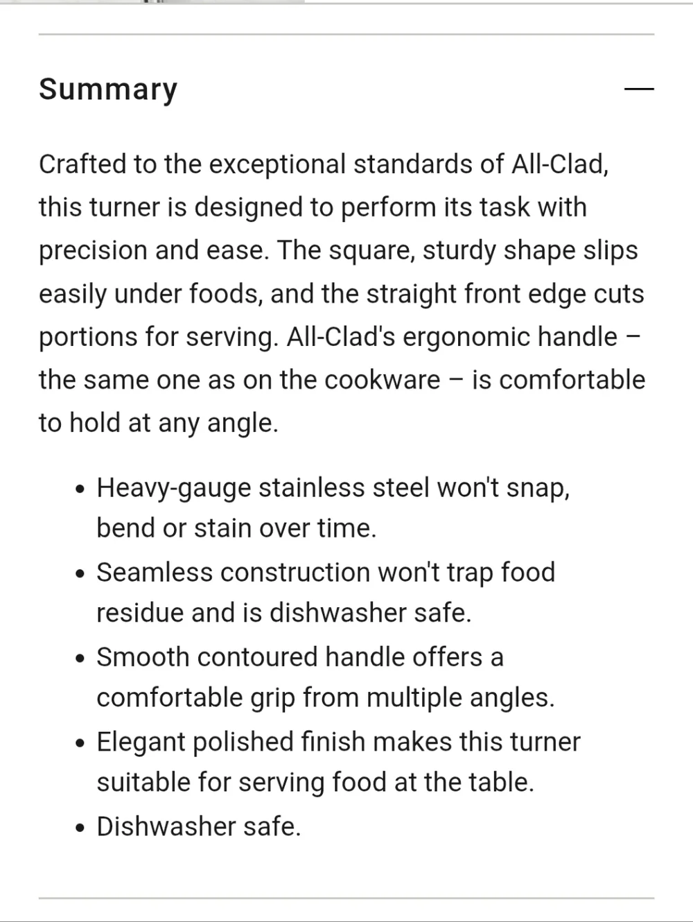 All-Clad Precision Tools Solid Turner